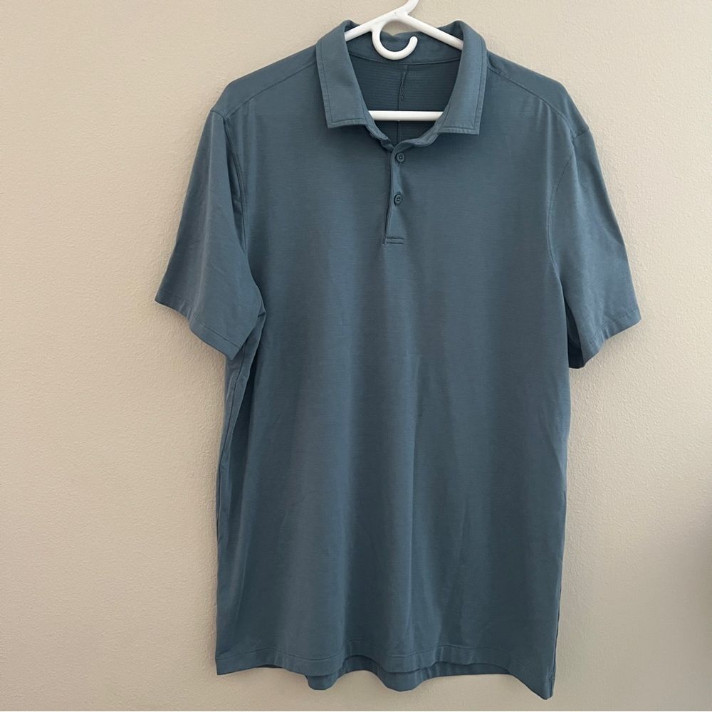 Lululemon men’s polo shirt sleeve size XL blue golf